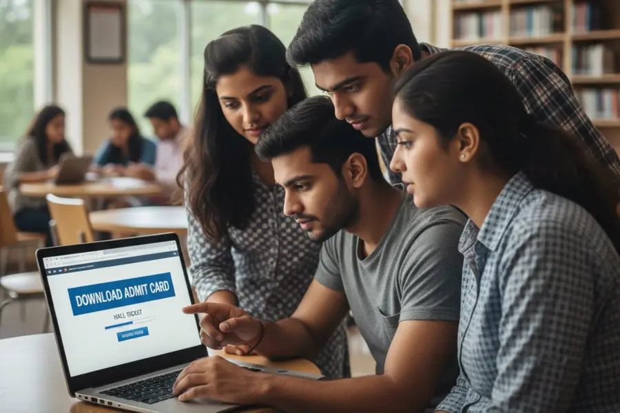Students downloading admit card