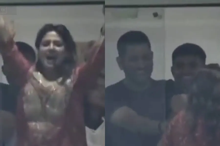 ഔട്ടാണെന്ന് കരുതി തുള്ളിച്ചാടി സാക്ഷി, അവിടെ ഇരിക്കൂവെന്ന് ധോനി; വീഡിയോ വൻ വൈറൽ