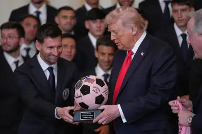 Messi and Inter Miami honoured at White House by US President Trump