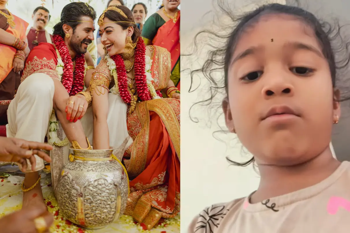 വിജയ് ദേവരകൊണ്ടയുടേയും രശ്മികാ മന്ദാനയുടേയും വിവാഹം, വിവാഹത്തിന് ക്ഷണിച്ചില്ലെന്ന പരാതി പറയുന്ന കുഞ്ഞാരാധിക | Photos: instagram