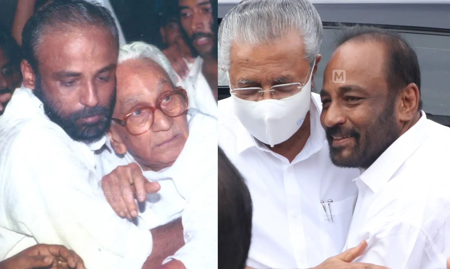 എ.വി. ഗോപിനാഥ് കെ. കരുണാകരനും പിണറായി വിജയനുമൊപ്പം | Photo: Mathrubhumi