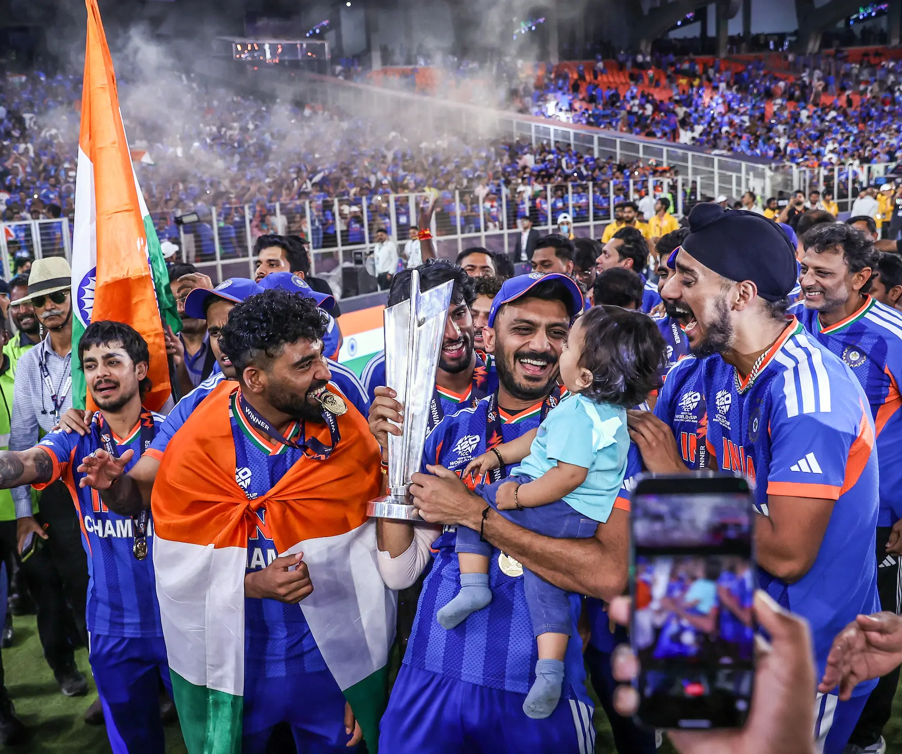 ICC Men's T20 Cricket World Cup 2026 winning celebration | Photo: ANI