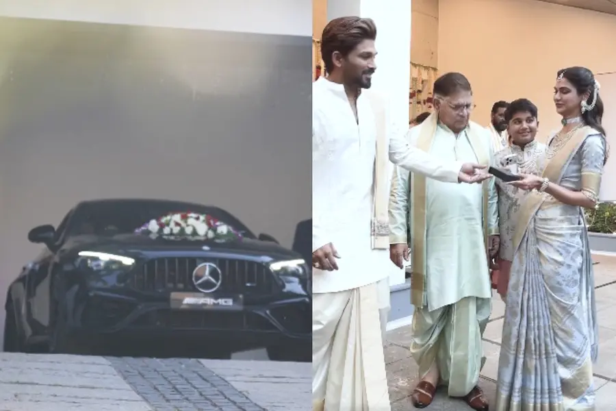 സ്നേഹയ്ക്ക് അല്ലുവിന്റെ സർപ്രൈസ്; വിവാഹവാർഷിക ദിനത്തിൽ ആഡംബര കാർ സമ്മാനം, വീഡിയോ
