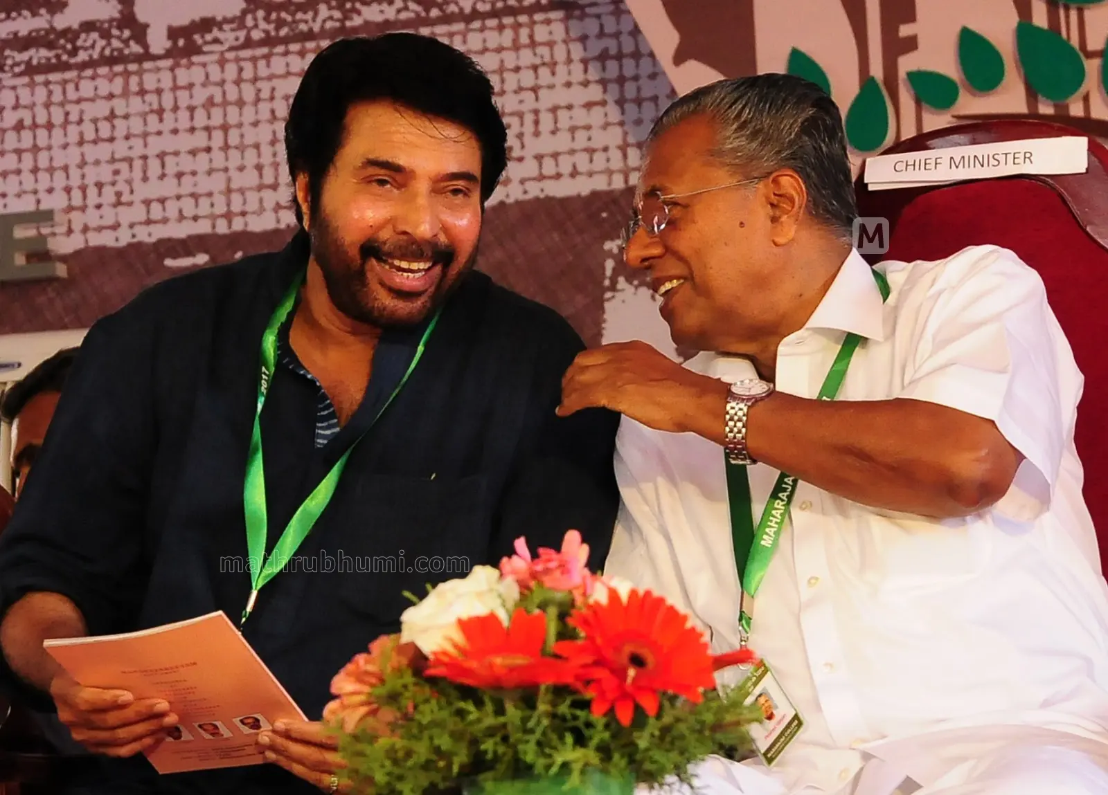 മുഖ്യമന്ത്രി പിണറായി വിജയനും മമ്മൂട്ടിയും | ഫയൽ ചിത്രം | ഫോട്ടോ: വി.കെ. അജി