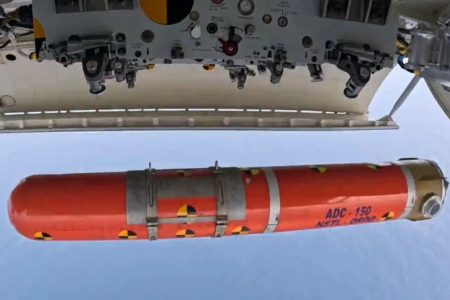 DRDO and the Indian Navy conducted four successful in-flight release trials of the indigenous Air Droppable Container 'ADC-150' from a P8I aircraft | Photo: PIB