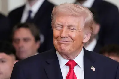 Trump reveals Oval Office redesign, outlines AI and manufacturing push