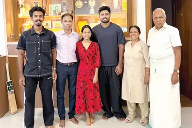 World Cup hero in Kozhikode! Sanju Samson surprises former Kerala captain Rohan Kunnummal’s family