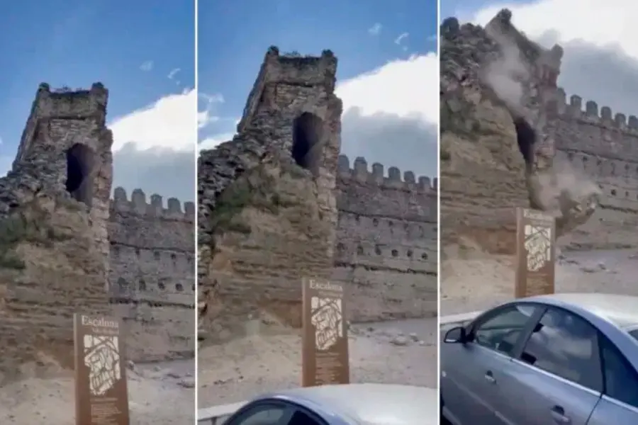 Castle of Escalona collapse: Medieval tower crumbles in Spain, visitors ...