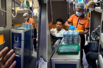 Railway or airways? Vande Bharat Sleeper wins hearts with ‘flight-like’ meal service | WATCH
