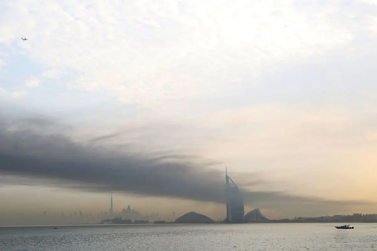 Smoke rises above Dubai on March 13, 2026 (Photo: AFP)