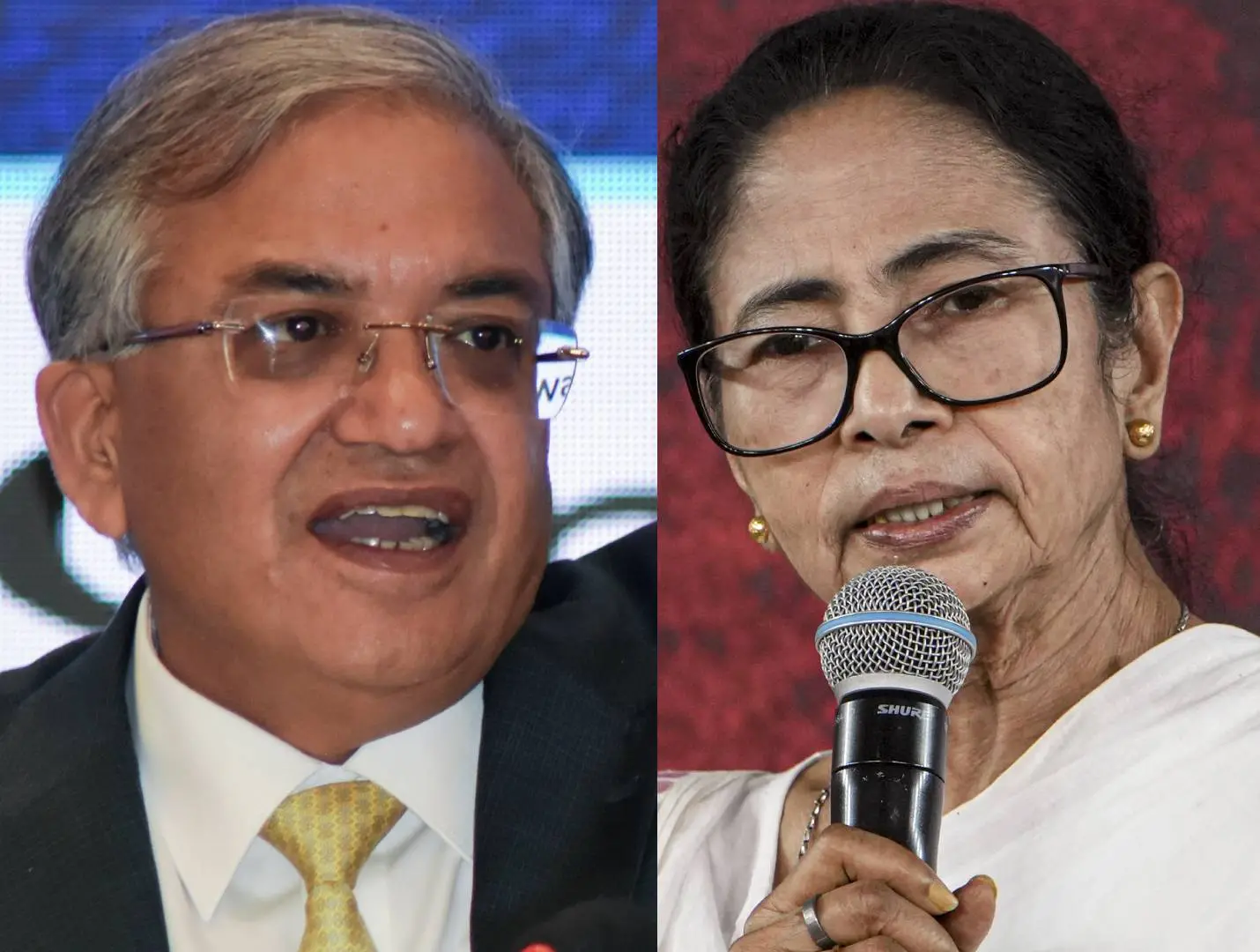 ചീഫ് ഇലക്ഷൻ കമ്മിഷണർ ഗ്യാനേഷ് കുമാർ, പശ്ചിമബംഗാൾ മുഖ്യമന്ത്രി മമതാ ബാനർജി | Photo: ANI, PTI