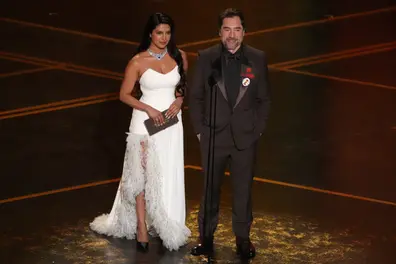 Oscars 2026: Priyanka Chopra dazzles in white Dior gown, presents award with Javier Bardem