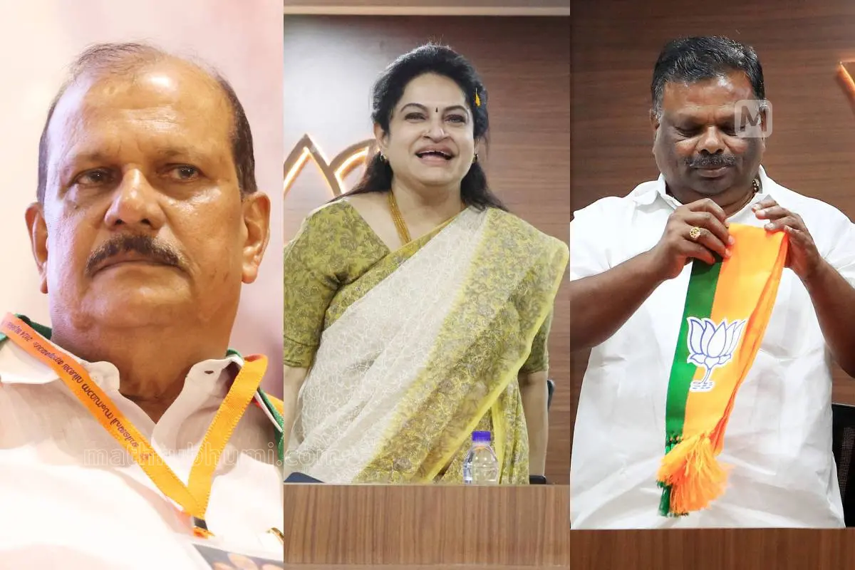 പി.സി. ജോർജ്, പദ്മജ വേണുഗോപാൽ, എസ്. രാജേന്ദ്രൻ | ഫോട്ടോ - മാതൃഭൂമി