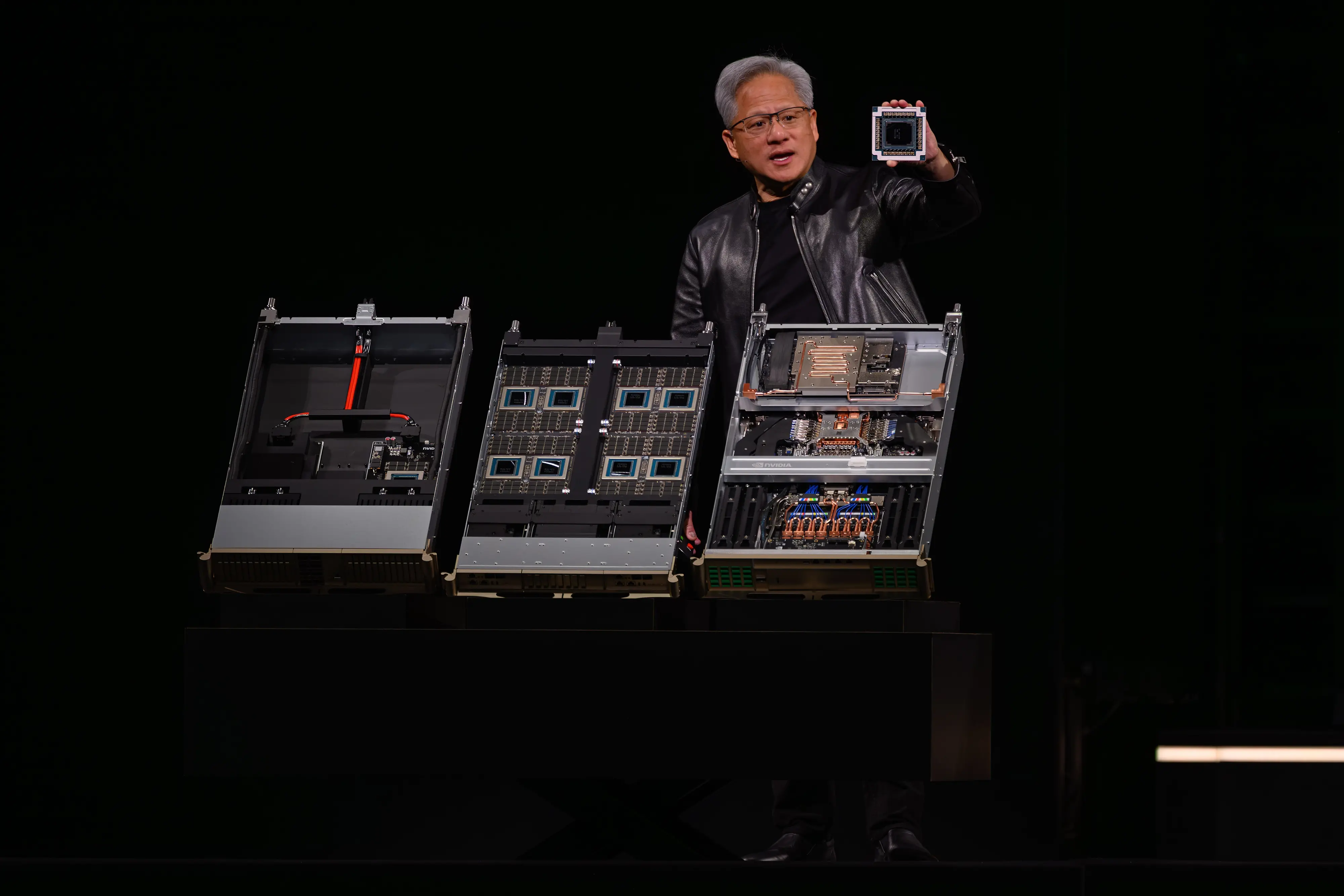 NVIDIA CEO Jensen Huang speaks during an Nvidia conference focusing on artificial intelligence in San Jose | Photo: AP