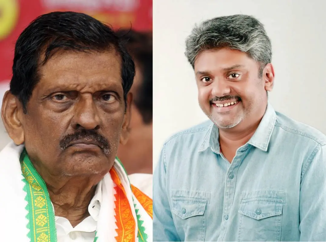 P J Joseph; Son Apu John Joseph | Photo: Mathrubhumi