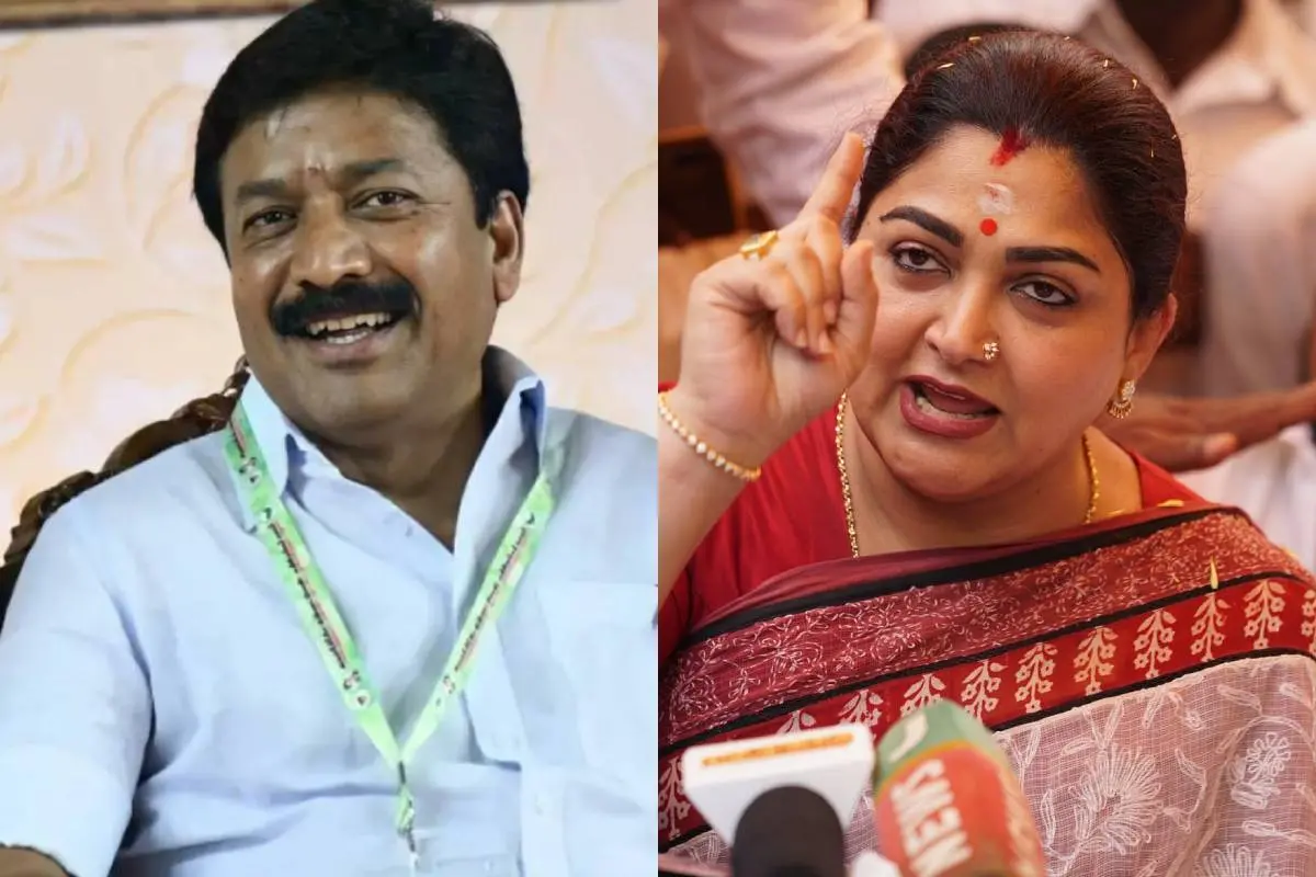 സി.വി. ഷണ്മുഖം, ഖുശ്ബു | ഫോട്ടോ: X, Facebook