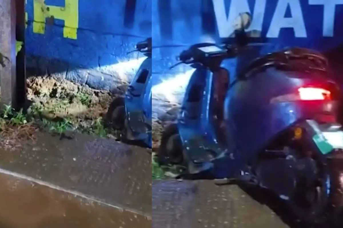 Electric scooter involved in the accident