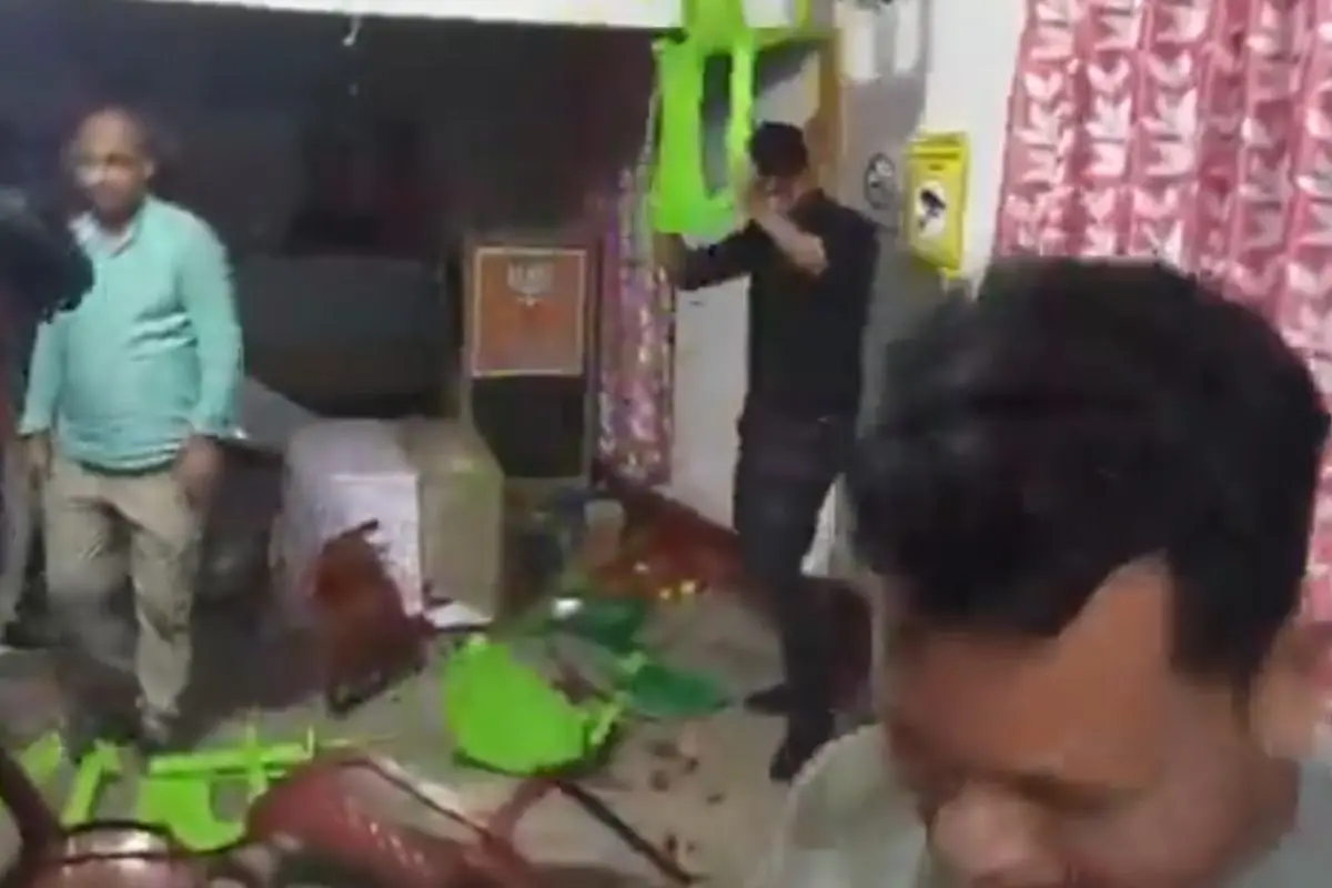 Angry party workers vandalise furniture inside a BJP office following outrage over candidate selection, as internal dissent turns violent in Bengal.