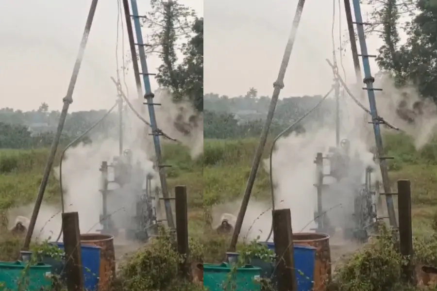 പുതുക്കാട് പാചകവാതക പൈപ്പ് ലൈനിൽ ചോർച്ച: അപകടം ഒഴിവാക്കാൻ അഗ്നിരക്ഷാസേനയുടെ തീവ്രശ്രമം