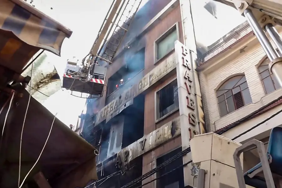 3 children among seven killed in massive fire at building in Delhi’s Palam area