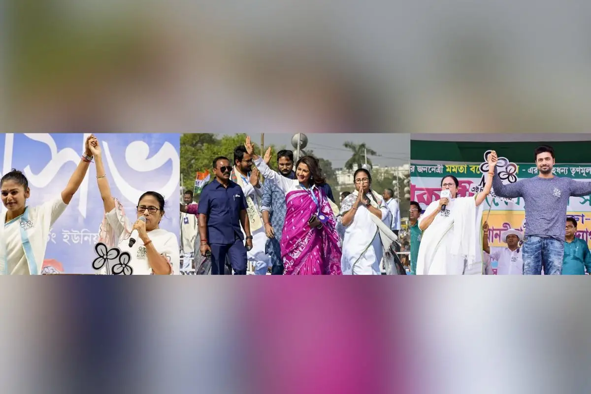Mamata Banerjee campaigns with celebrity candidates. Representative photo: X