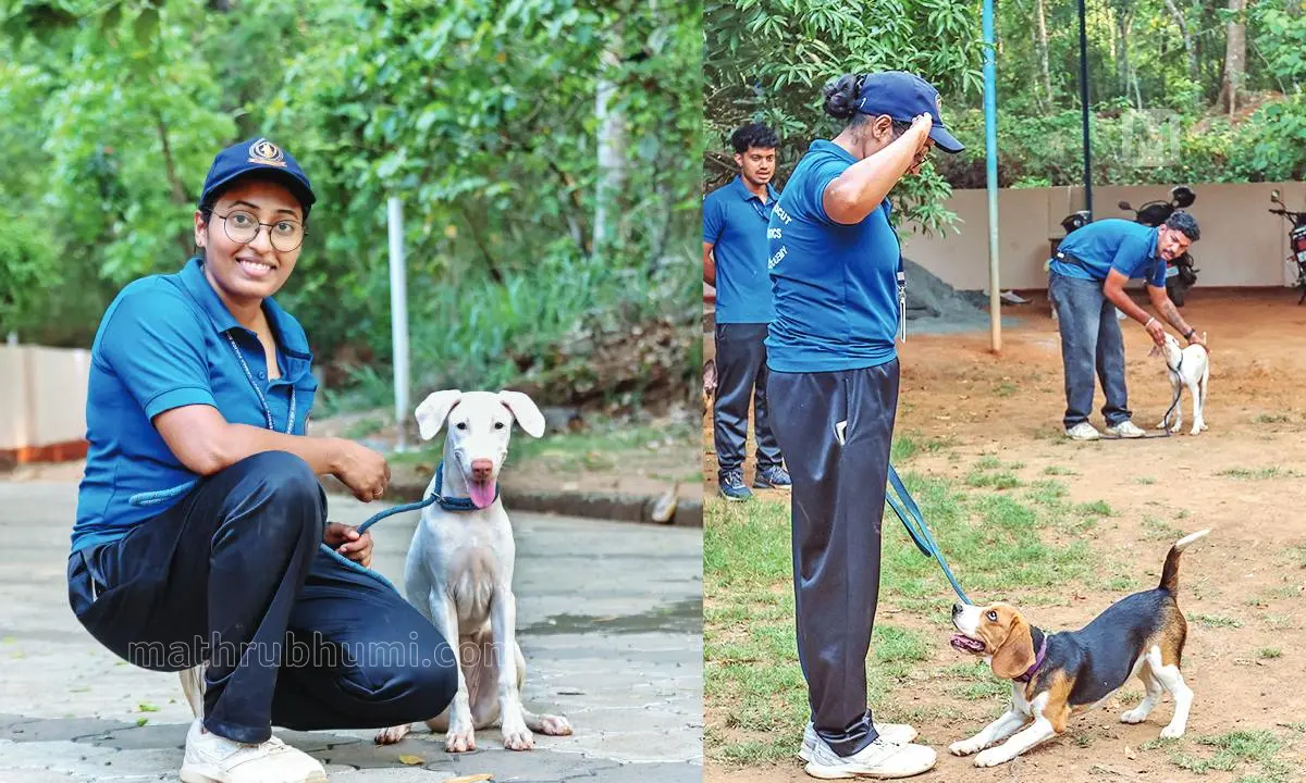 ആശ ടി ജോയ്, തൃശ്ശൂരിലെ കേരള പോലീസ് അക്കാദമിയിൽ നടക്കുന്ന നായപരിശീലന കോഴ്സിൽനിന്ന്