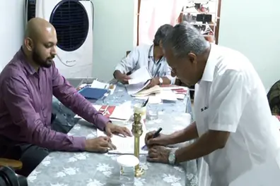 Kerala CM Pinarayi Vijayan files nomination from Dharmadom for seventh Assembly bid | WATCH