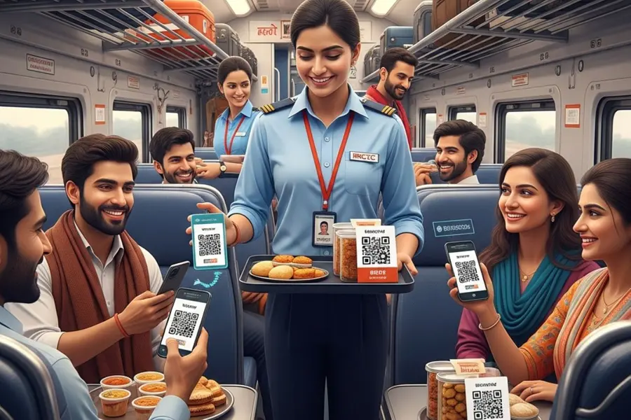 IRCTC QR code on food and vendor ID