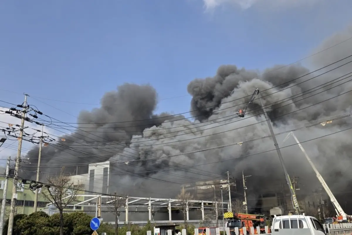 Fire at factory in Daejeon