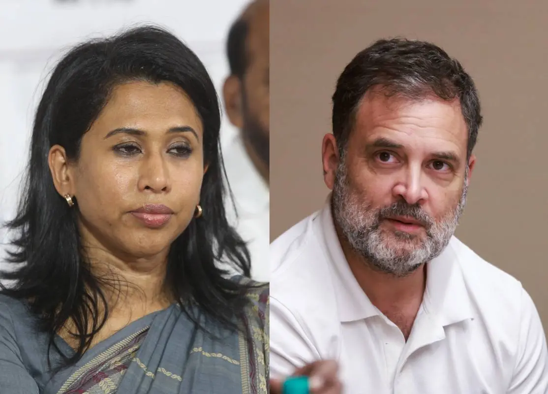 ഷമ മുഹമ്മദ്, രാഹുൽ ഗാന്ധി | PHOTO: MATHRUBHUMI, PTI