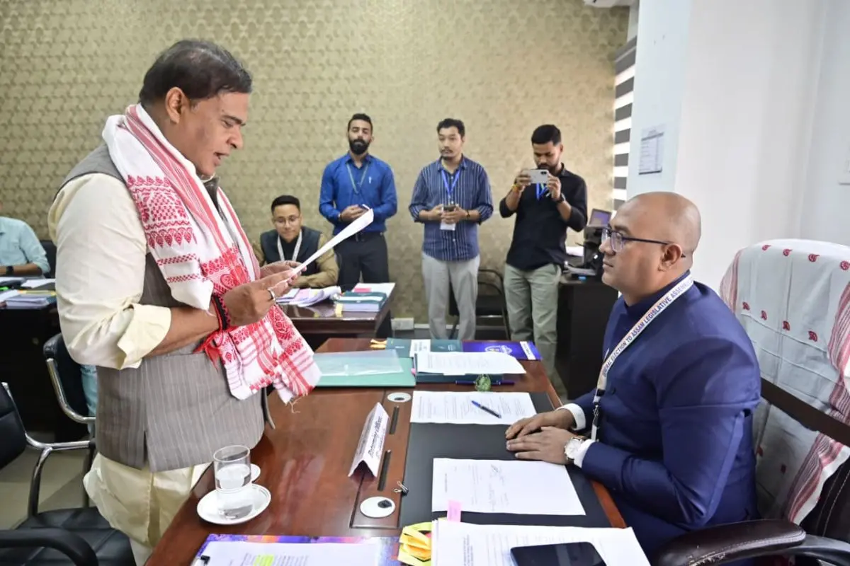 Himanta Biswa Sarma files nomination for Jalukbari