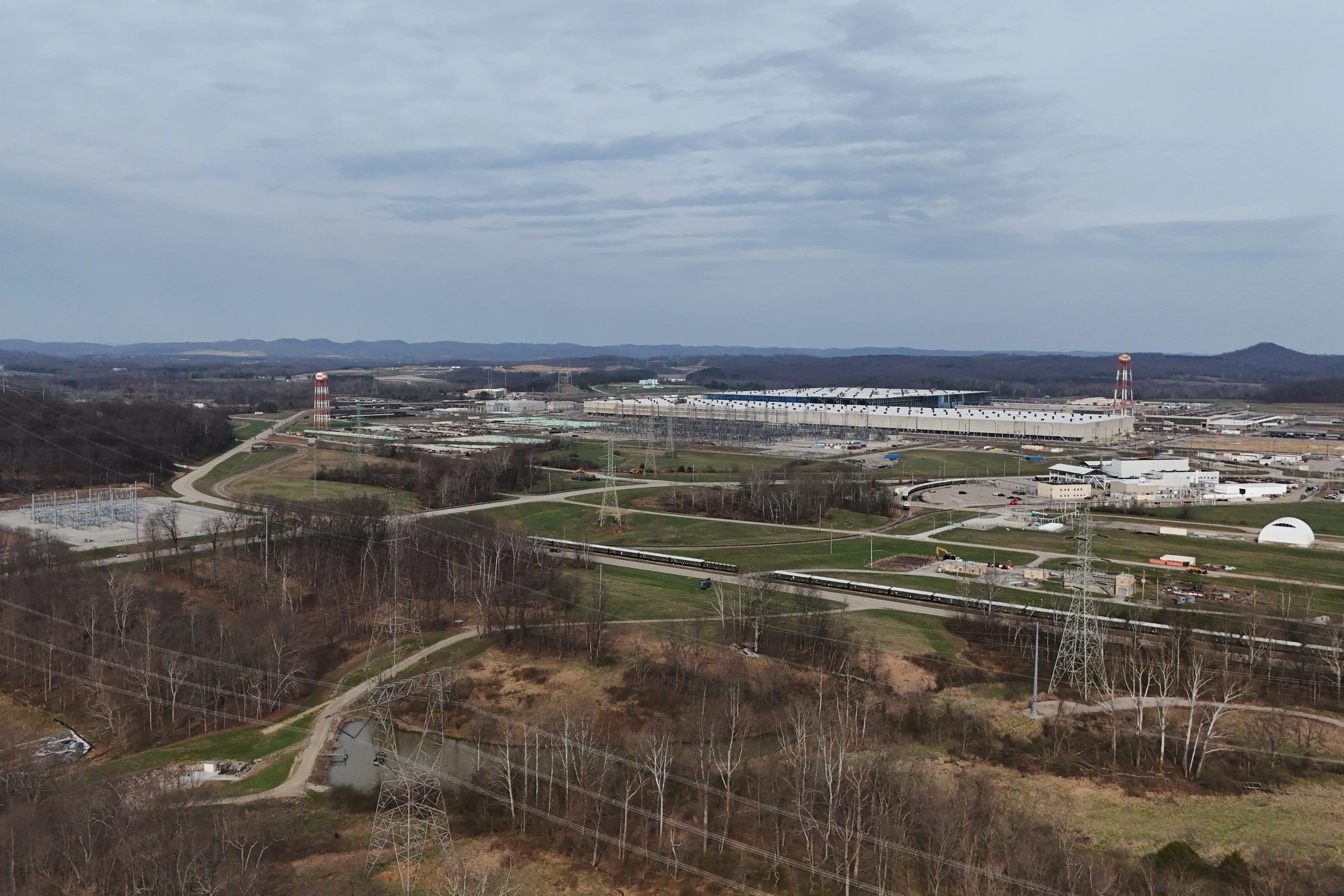 The Portsmouth Gaseous Diffusion Plant, a decommissioned uranium enrichment plant, is visible after the U.S. Department of Energy announced a new data center at the site | Photo: AP