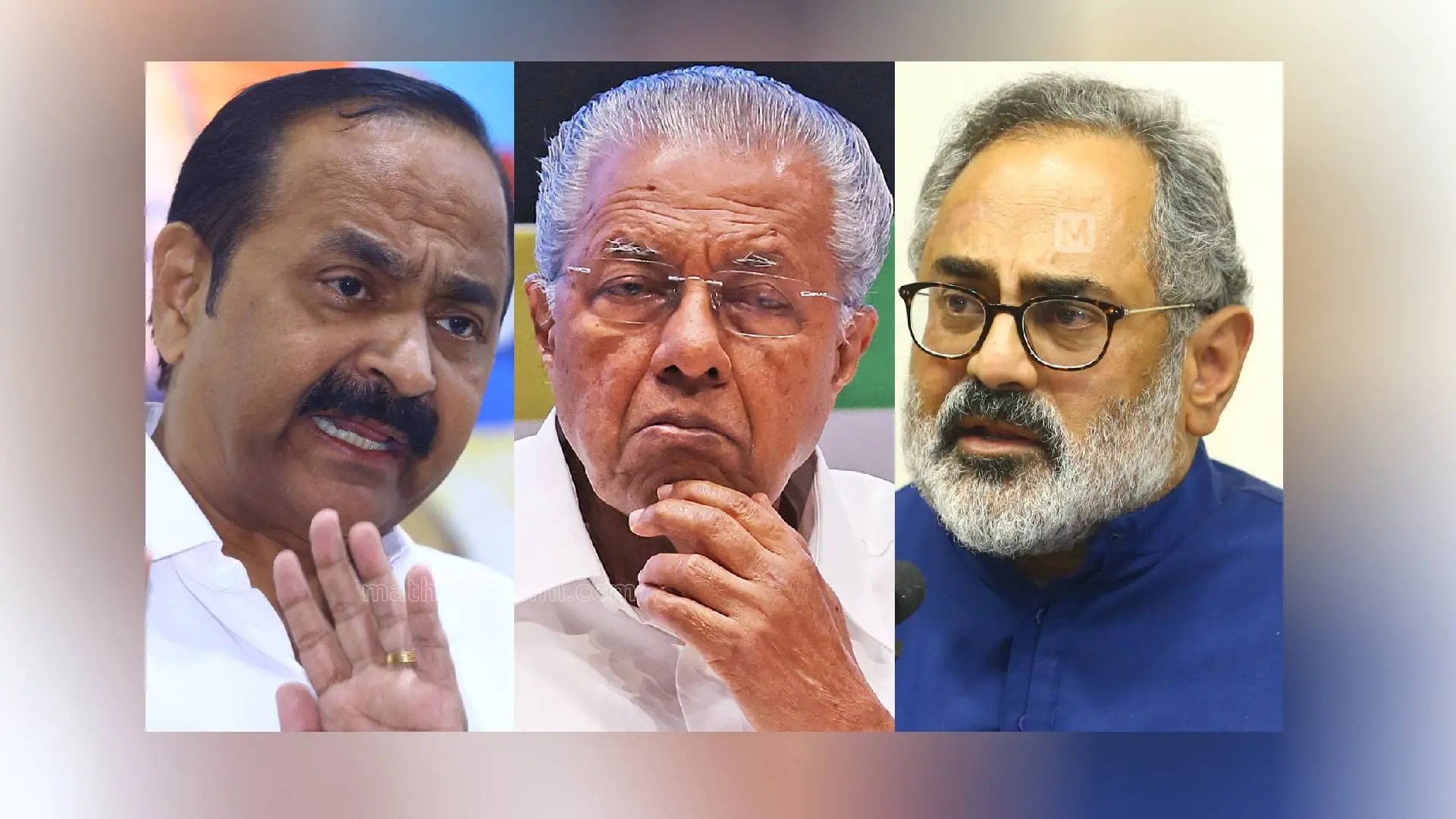 വി.ഡി. സതീശൻ, പിണറായി വിജയൻ, രാജീവ് ചന്ദ്രശേഖർ