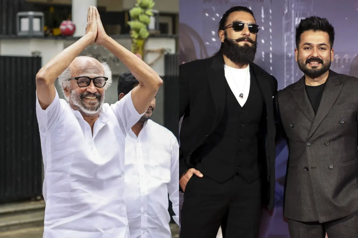രജനീകാന്ത്, ആദിത്യ ധറും രണ്വീര് സിങ്ങും | Photo: PTI