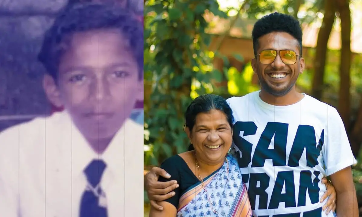 എഡ്വിൻ സ്കൂൾ കാലത്ത്, അമ്മയോടൊപ്പം| ഫോട്ടോ: Instagram/@advinroynetto