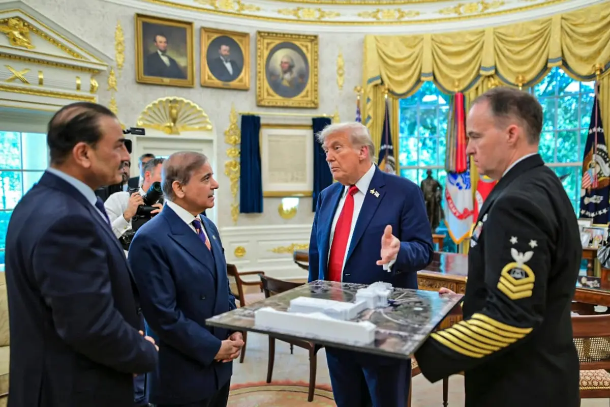 File: US President Trump meets Pak PM Sharif, Field Marshal Munir | Photo: PTI