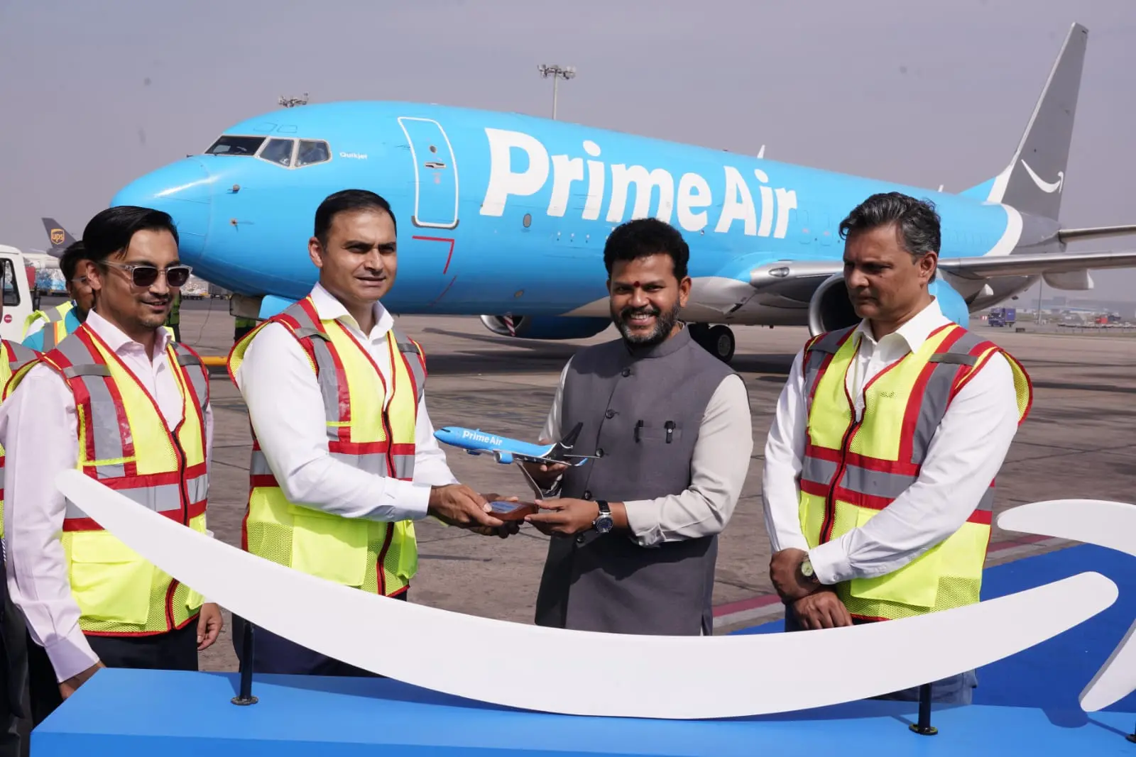Ram Mohan Naidu Kinjarapu, Minister of Civil Aviation and Abhinav Singh, VP, Operations India and Australia, Amazon