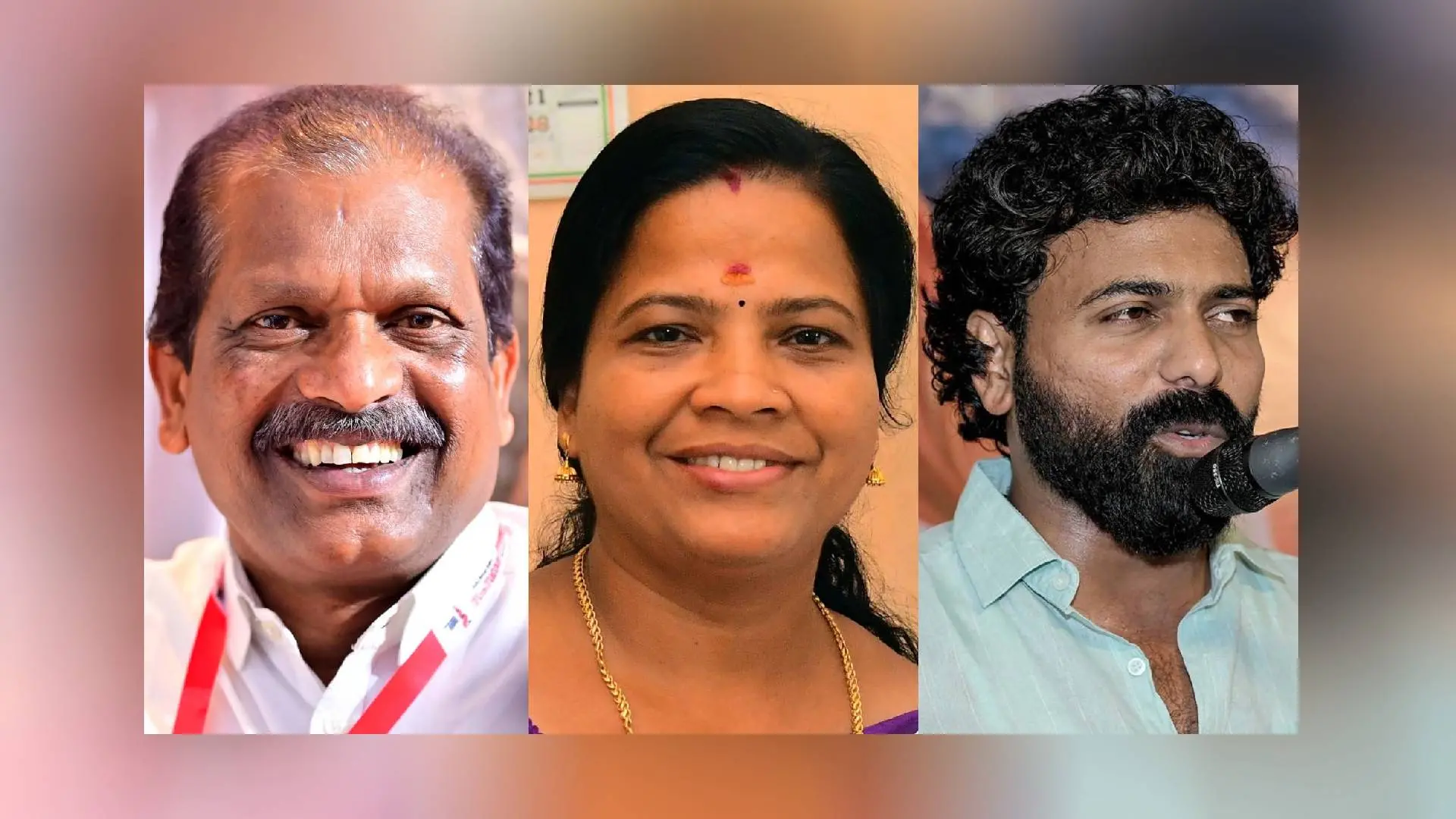 ഒ.ആർ. കേളു, ഉഷാ വിജയൻ, പി. ശ്യാംരാജ് | Photo: Mathrubhumi, https://www.facebook.com/shyamraj.puthanveetil