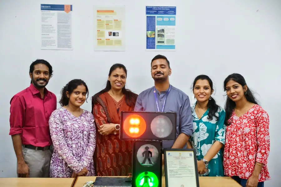 The research team from the College of Engineering Trivandrum (CET) behind Intelligent Traffic Signalling System for Improved Pedestrian Safety