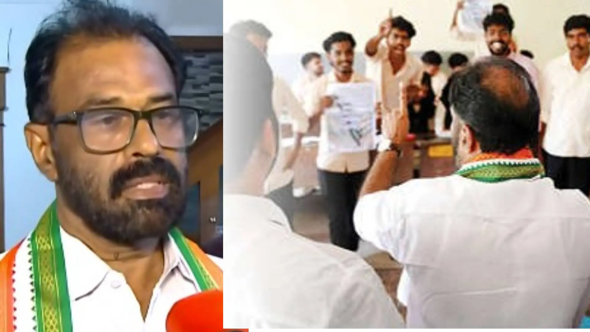 ടി.ഒ. മോഹനൻ, മോഹനനെ തടയുന്ന എസ്എഫ്ഐ പ്രവർത്തകർ