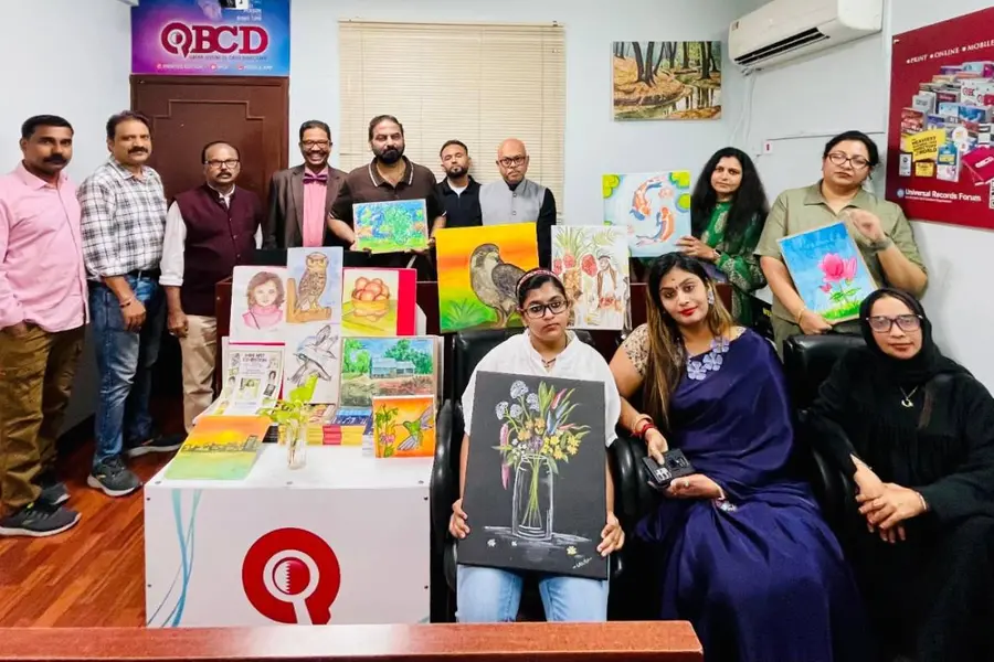 GRCC- വിബ്ജിയോർ ആർട്ട്- മീഡിയ പ്ലസ് സംഘടിപ്പിച്ച ആർട്ട് എക്സിബിഷനിൽ വിസ്മയമായി വേദിക