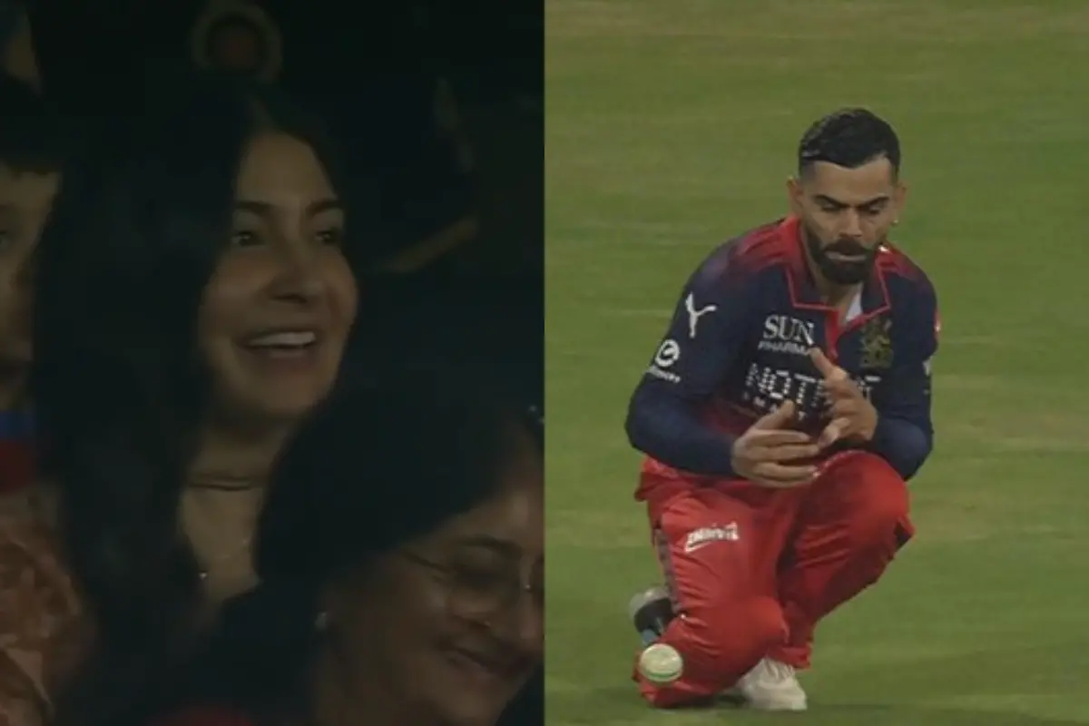 Anushka Sharma's reaction to Virat Kohli dropping the catch