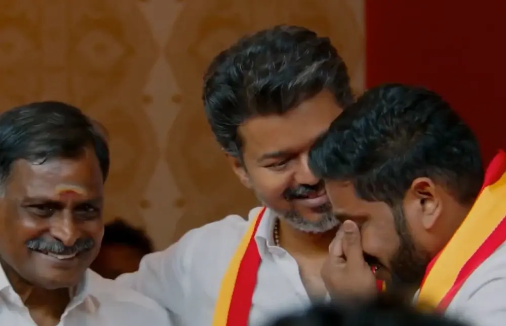 Vijay wiped away Sabarinathan's tears after announcing his MLA ticket.