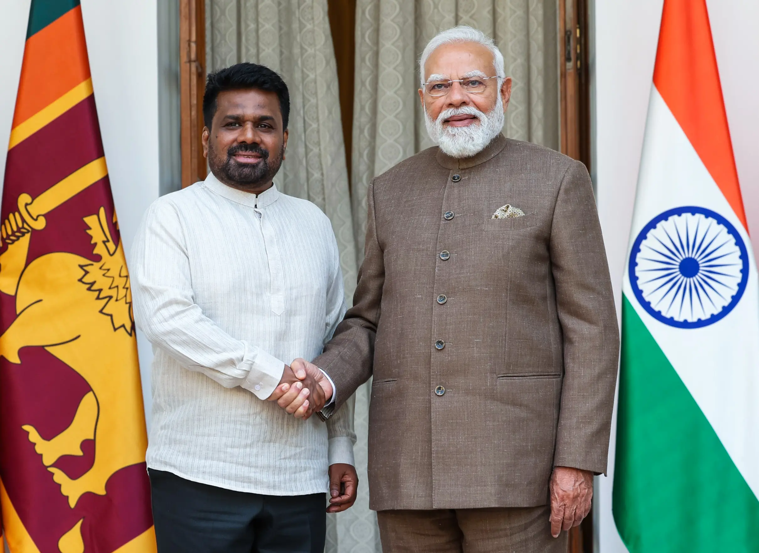 പ്രധാനമന്ത്രി നരേന്ദ്ര മോദിയും ശ്രീലങ്കൻ പ്രസിഡന്റ് ദിസനായകെയും കൂടിക്കാഴ്ച നടത്തിയപ്പോൾ | ANI
