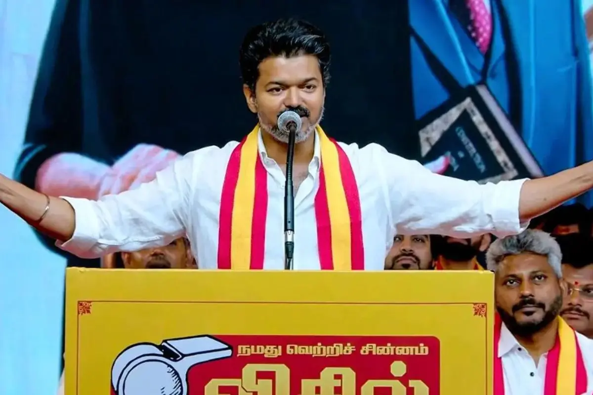 Actor-turned-politician Vijay. (Photo: ANI)