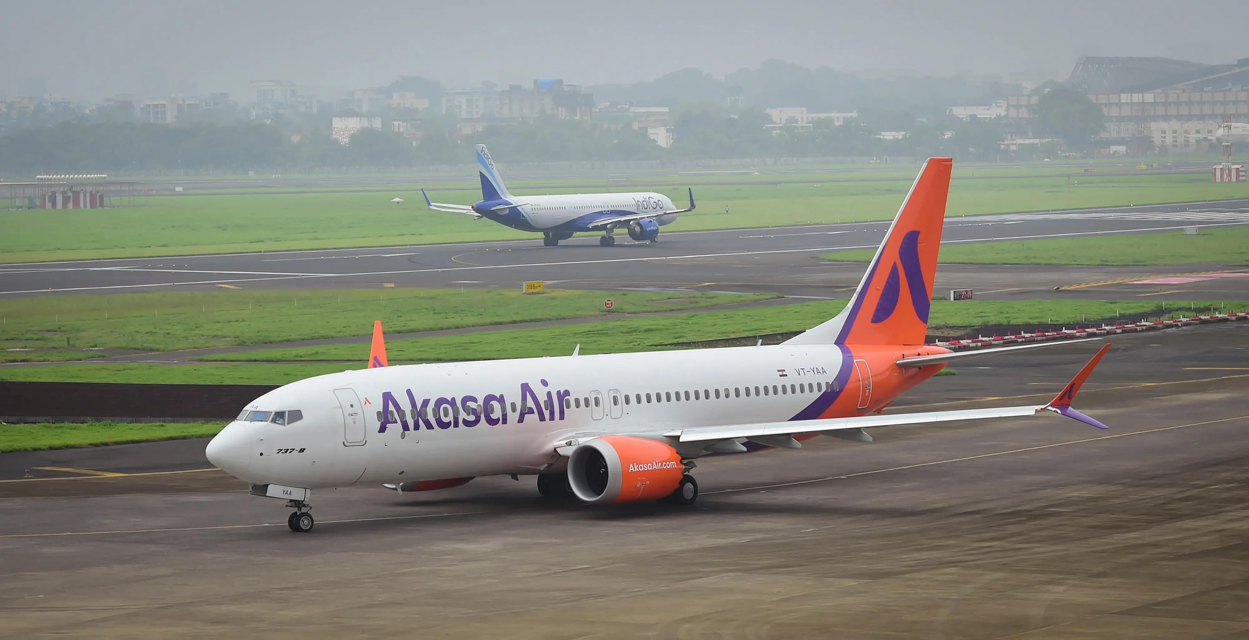 Akasa Air flight in Mumbai| Photo: PTI
