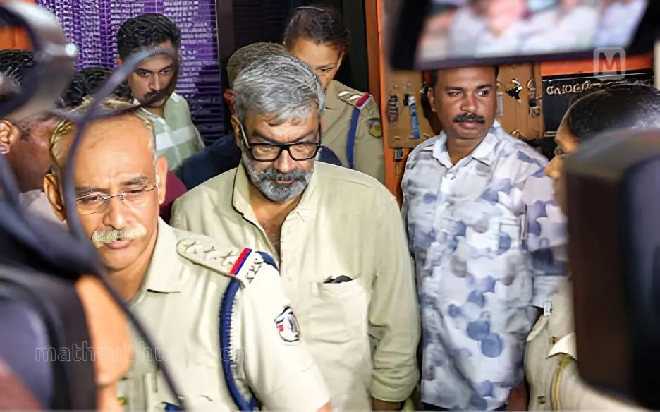 Director Ranjith being taken to police station (Photo: Mathrubhumi)
