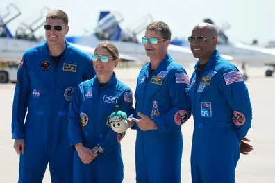 NASA begins fueling rocket to launch astronauts on the first lunar trip in half a century