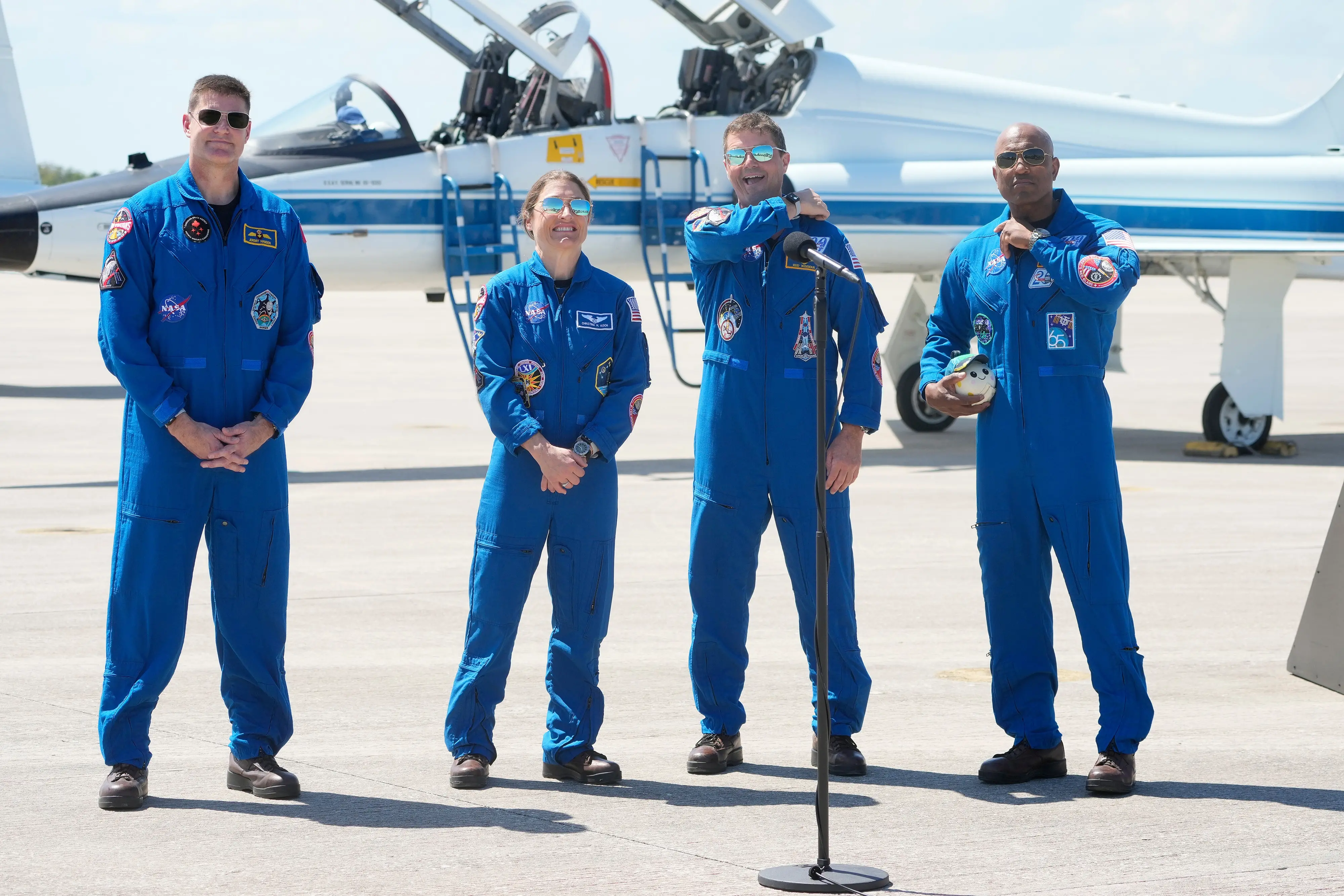 Artemis 2 crew members Jeremy Hansen, Christina Koch, Reid Wiseman, Victor Glover | Photo: AP