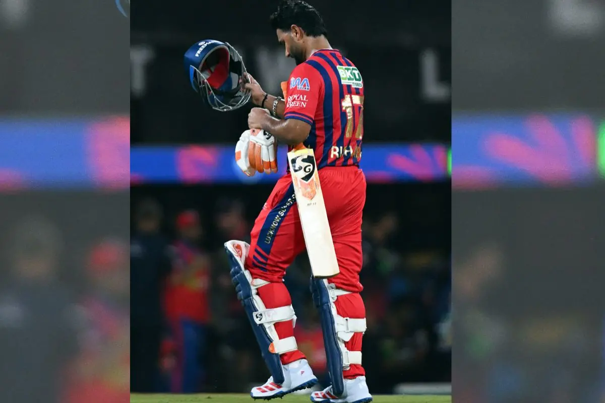 Lucknow Super Giants' skipper Rishabh Pant walks back to the pavilion after getting run-out during the Indian Premier League 2026 match against Delhi Capitals at Bharat Ratna Shri Atal Bihari Vajpayee Ekana Cricket Stadium in Lucknow | Photo: ANI
